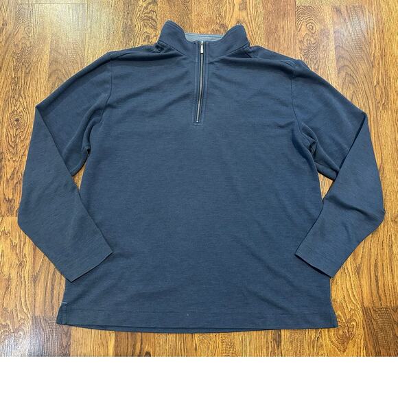 Tommy Bahama Men’s Antigua Cove Half Zip Sweatshirt Blue Cotton Blend XL - Picture 3 of 11